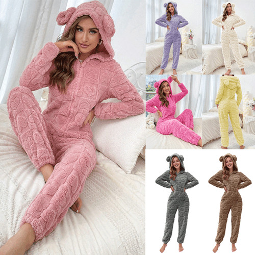 Ladies teddy bear hooded - teddy,