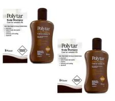 Polytar Scalp Shampoo, Coal Tar Solution 4%, For Scalp Treatments - 2x150ml