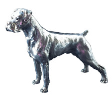 MAPPIN & WEBB Silver BOXER DOG Figure - 1996 Vintage - Hallmarked