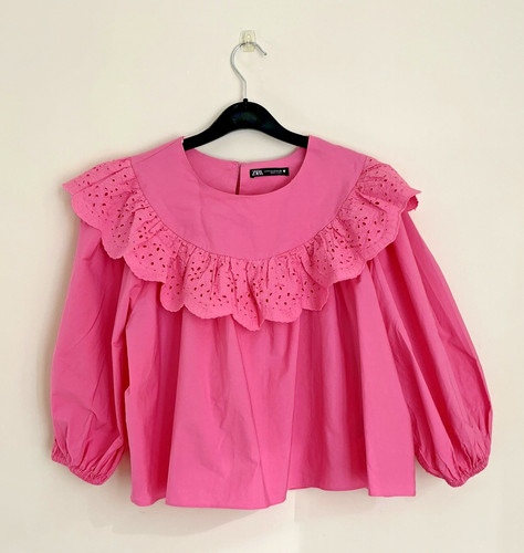 Zara pink puff sleeve - zara,