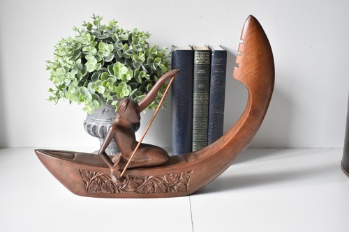 Vintage hand carved wooden - vintage,