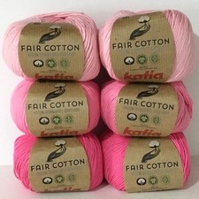 6 x 50grms KATIA FAIR COTTON