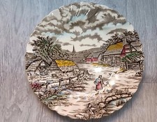 VINTAGE - MYOTT - RURAL SCENE - Plate 22.5 Cm  Display  Cake Plate , Collection 