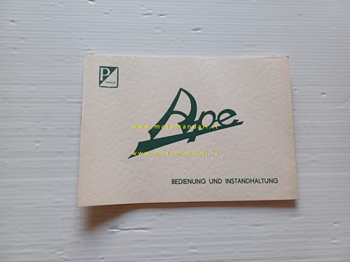 Piaggio ape ac1 maintenance - ape,