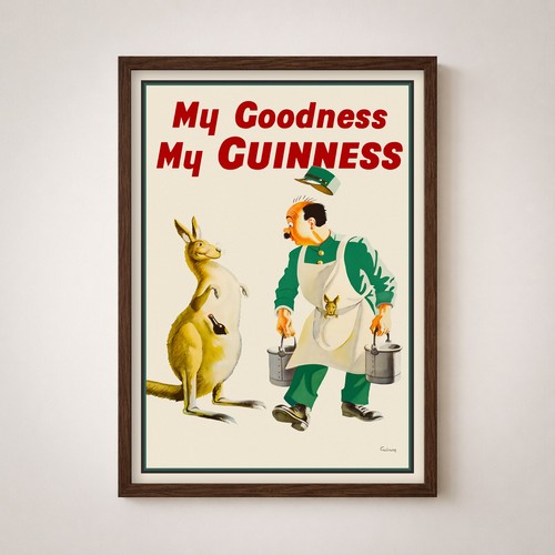 Vintage guinness poster - vintage,