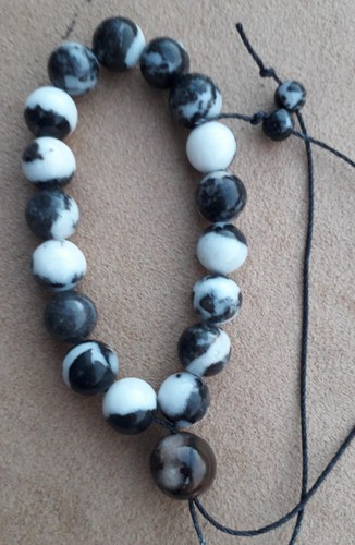 Komboloi bracelet zebra - bracelet, jasper
