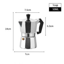 1-12 Cups Italian Coffee Maker Latte Maker Expresso Moka Pot Stove Safe Top uk