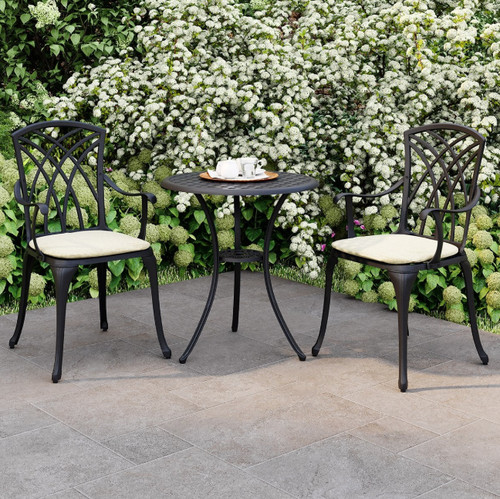 Cast aluminium bistro - cast, table