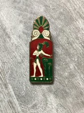 Vintage Brass +Enamel Egyptian