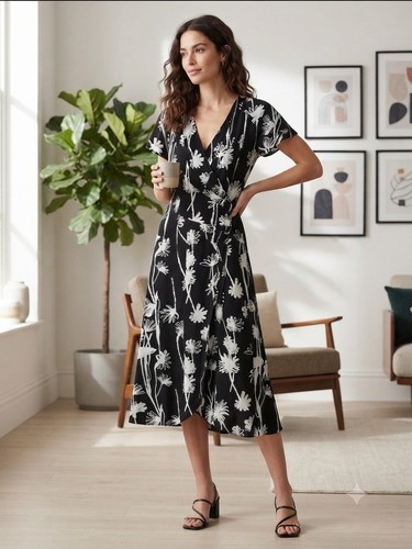 Women floral midi - dress, by