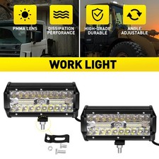2pcs 4" Square 48W LED work lamp Spot lights tractor recovery truck van 12/24V
