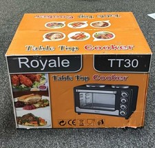 Royale Mini Electric Cooker 32L Black Table Top Oven with Two Hobs - TT30