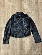 Zara Black Faux Leather Biker