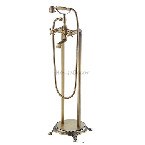 Antique brass bathroom floor - antique,