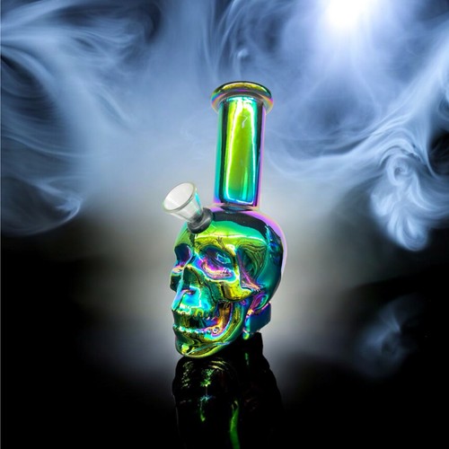 Skull glass bong water pipe - skull, |