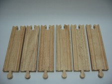 STRAIGHT WOODEN TRAIN TRACK PIECES  ( Fit  Brio Thomas ) NEW ** L15
