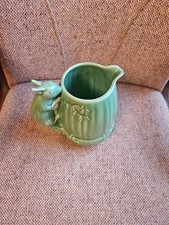 Large Sylvac Vintage Green Squirrel Jug Dated 1959 Shabby Chic Antique Jug Vase