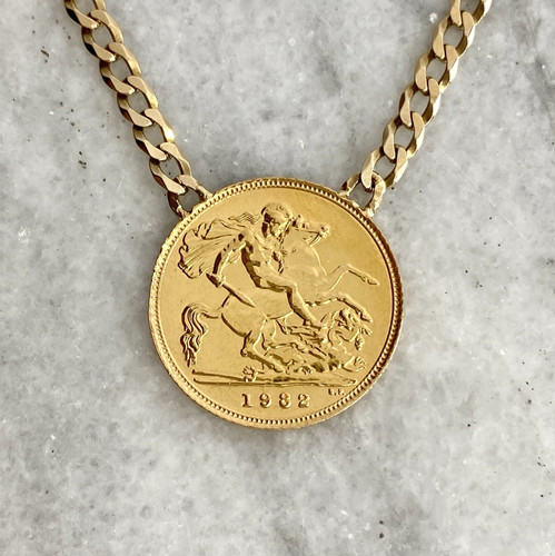 Half sovereign 1982 9ct - half,