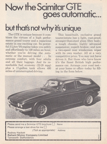 Reliant scimitar gte automatic - reliant,