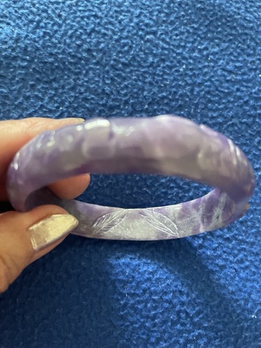 Purple carved jadeite - carved,