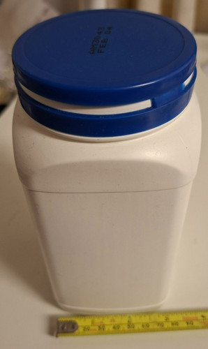 Large plastic storage jar - plastic,