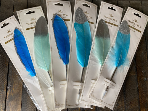 Feather teal blue - feather,