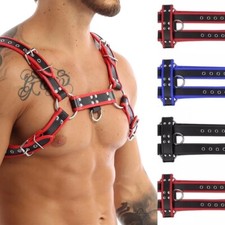 Mens BDSM BLACK + COLOUR TRIM