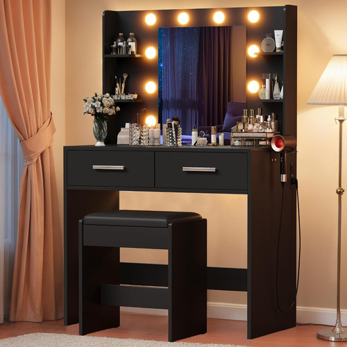 Vanity desk with large - vanity,