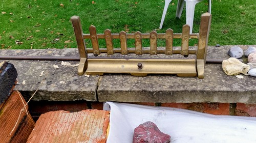 Vintage solid brass fire - solid,
