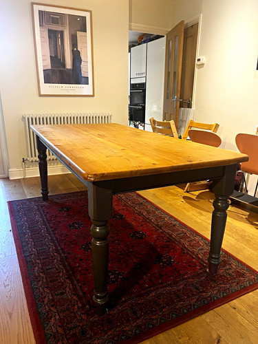 Rustic pine farmhouse table - ,