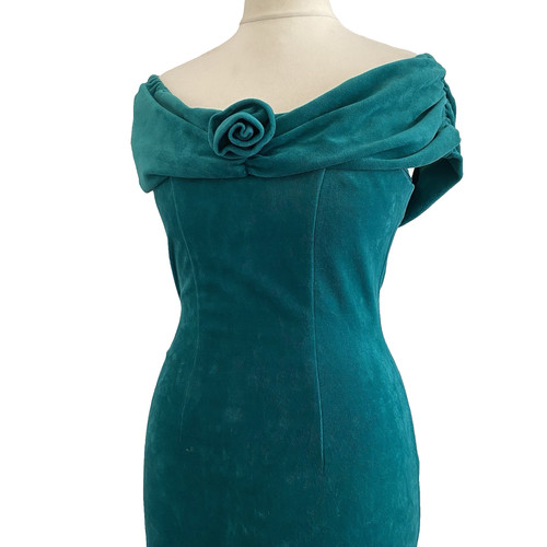 Vintage 1980s velvet dress - vintage,