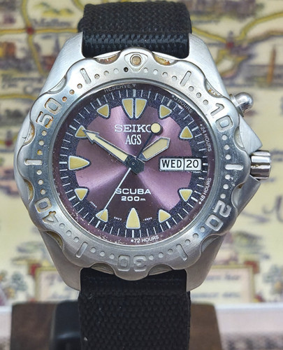 Seiko mens kinetic watch - watch, grey