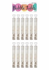 96 Wedding Heart Tube Bubbles