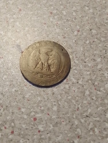 French centimes coin from - 5,