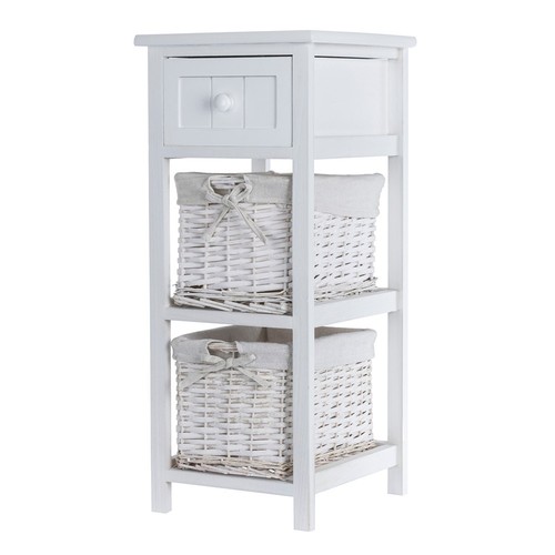 Livivo rustic white bedside - livivo,