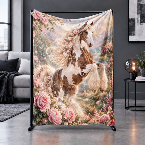 Horse with flower - with,