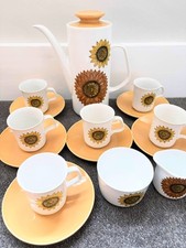 Retro J&G Meakin Yellow Sunflower Tea/Coffee Set