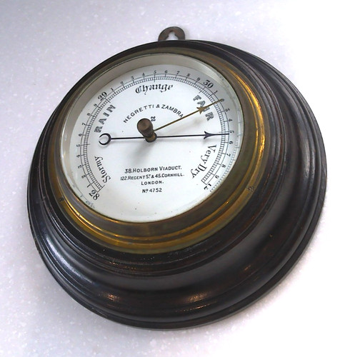 Antique victorian barometer - barometer, by