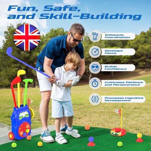 Kids outdoor golf set caddy - golf,