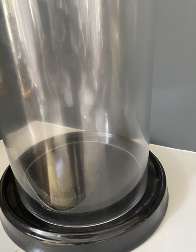 Large glass dome black - a,