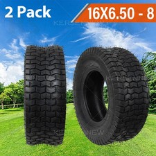 2x 16x6.50-8 Tyres Ride on Mower & Lawn Tractor Turf Tyres 16 x 650-8 Golf Buggy