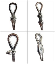 SIMPLEX DUPLEX EGG SHAPE U BOLT THIMBLE STEEL WIRE GRIPS CLAMP CLIPS ROPE CABLE
