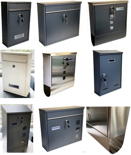 Large steel post box postbox - post,