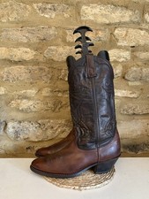 Acme Brown Embroidered Leather