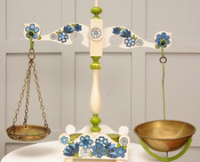 Retro Vintage Taunton Vale Blue Daisy Danish Style Kitchen Scales & Weights