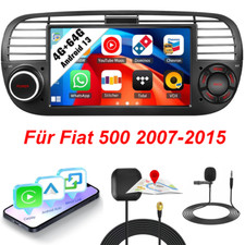 4+64GB For Fiat 500 2007~2015 Carplay Android 13 Car Stereo GPS Wifi Android Auto
