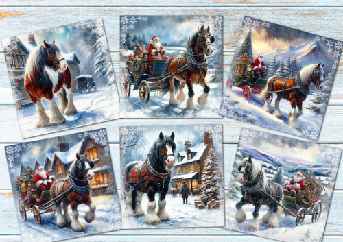 Shire horse snowy - shire,