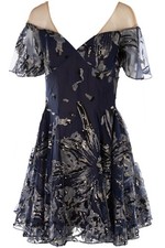 MARCHESA NOTTE NAVY TULLE MINI