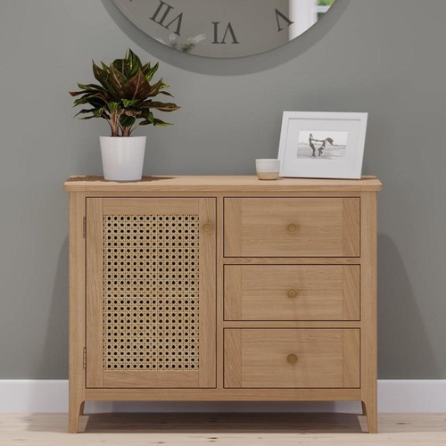 Solid oak small sideboard - solid,