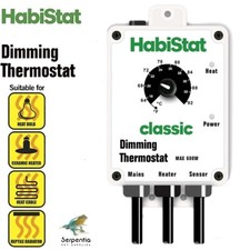 Habistat Dimming Thermostat 600W White Classic Range Reptile Dimmer Stat